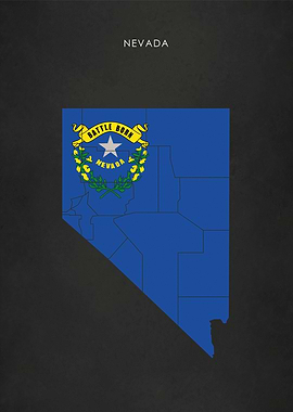 Nevada Flag Map