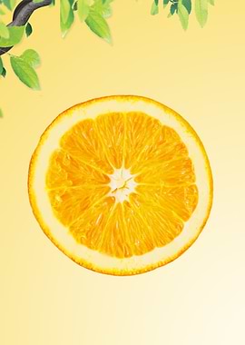 Orange Fruit with leaves