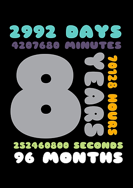 8 Years Birthday Gift