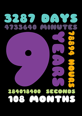 9 Years Birthday Gift