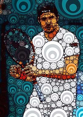 Tennis player artwork