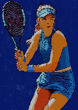 Tennis player artwork