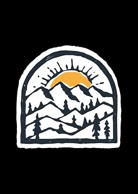 Beauty Mountain Hand Draw