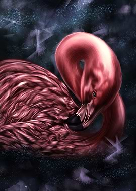 digital flamingo