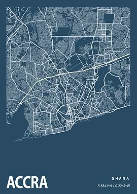 Accra Blueprint Street Map