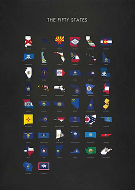 The Fifty States Flag Maps