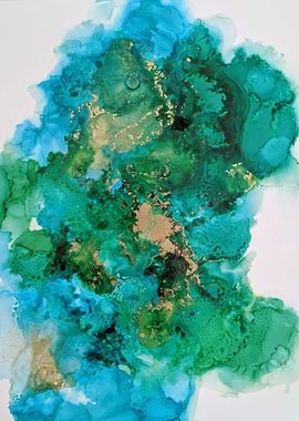 Green and Gold Splash