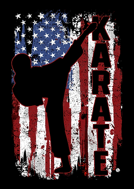 Karate USA Flag