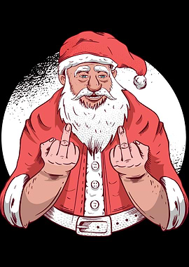 santa middle finger
