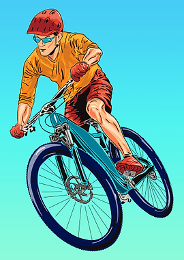 Mountain bicyclist
