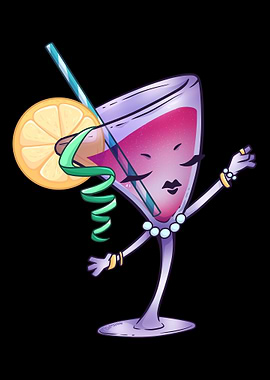 Cocktail party woman danci