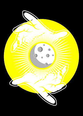 Hand Moon Spiritual Person
