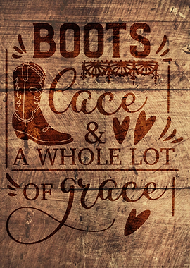 BOOTS LACE GRACE WOOD