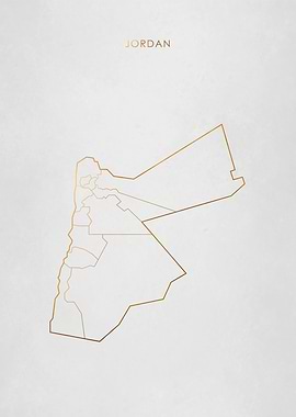 Gold Jordan Map