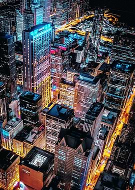 Chicago USA City Night