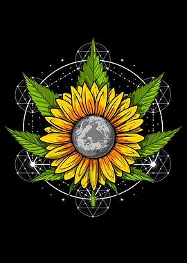 Weed Moon Sacred Geometry