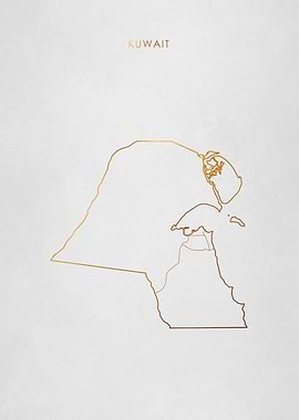 Gold Kuwait Map
