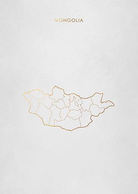 Gold Mongolia Map