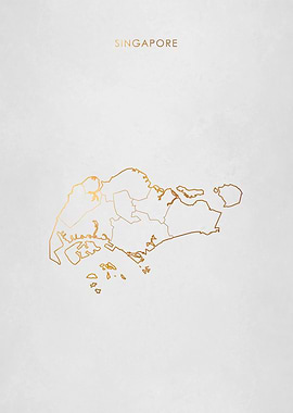 Gold Singapore Map