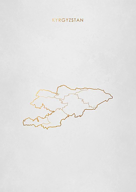 Gold Kyrgyzstan Map