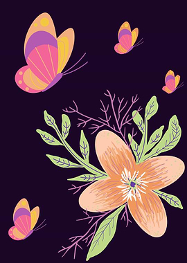 beautiful flower art