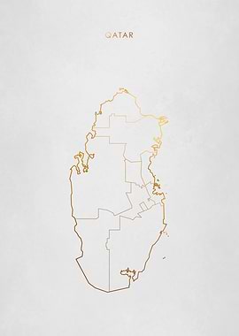 Gold Qatar Map
