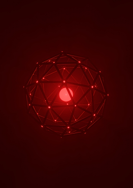 Crimson Red Icosphere