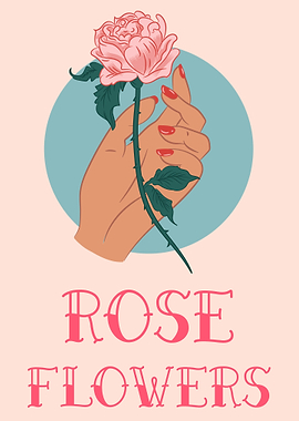 Rose Flowers in a hand