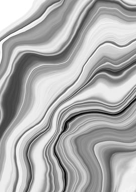 Liquid Gray White Agate 1