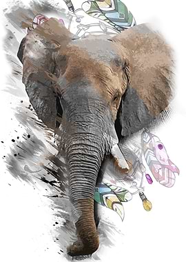 Elephant with dreamcatcher