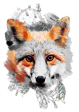 Fox and dreamcatcher