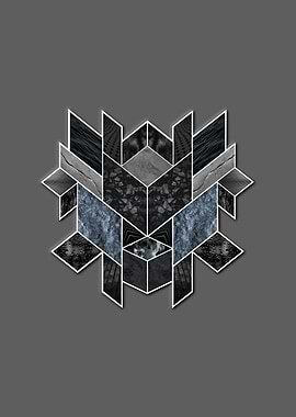 Black collage abstract