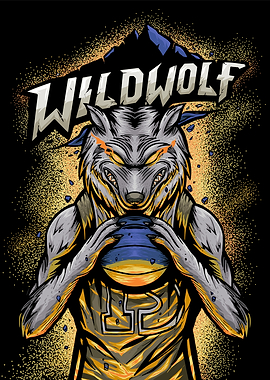 wild wolf illustration