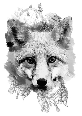 Fox with dreamcatcher