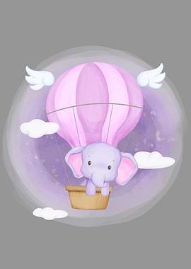 Baby Elephant In Hot Air