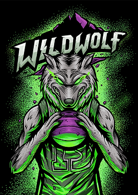 wild wolf illustration