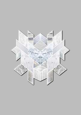 White collage abstract