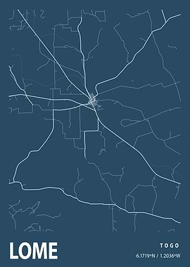 Lome Blueprint Street Map