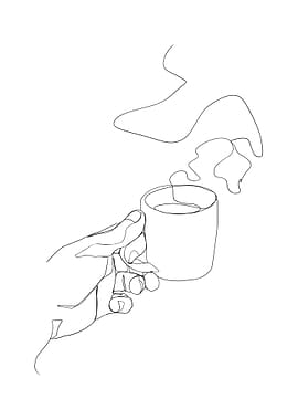 Hot coffee mug Poster