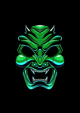 devil samurai illustration