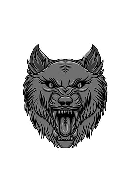 Evil Wolf Head