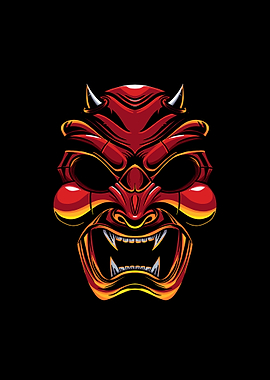 devil samurai illustration