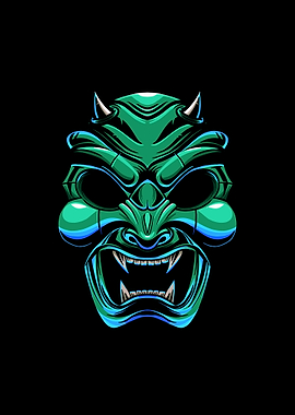 devil samurai illustration