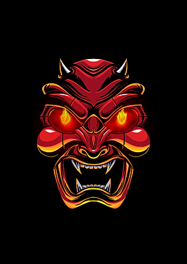 devil samurai illustration