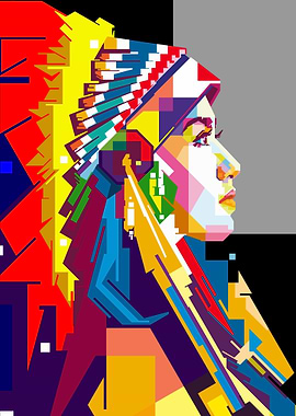 Girl Indian Apache Artwork