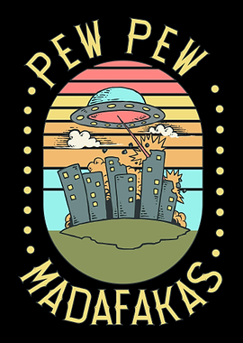 Ufo Alien Invasion Retro