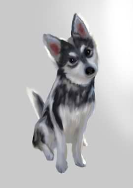 Husky puppy Painting