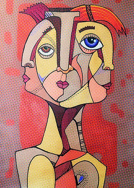 Three faces thinking