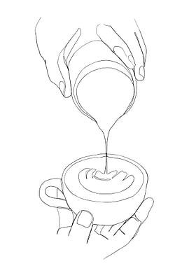 Coffee and foamed milk