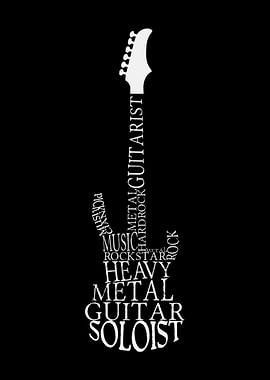 Electric Guitar Wordcloud
